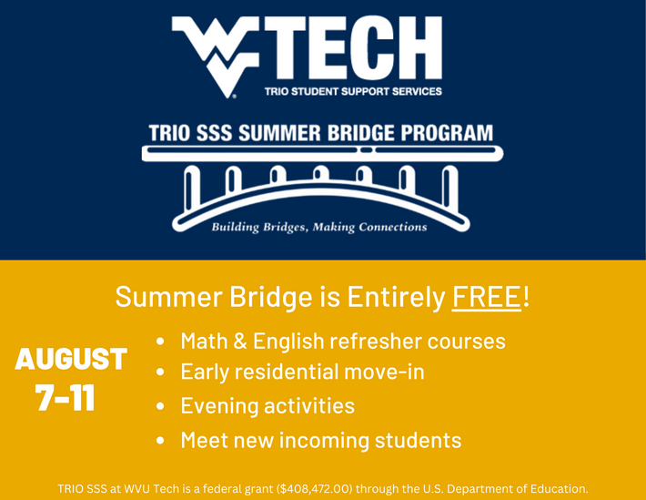 Flyer for the TRIO SSS Summer Bridge Program